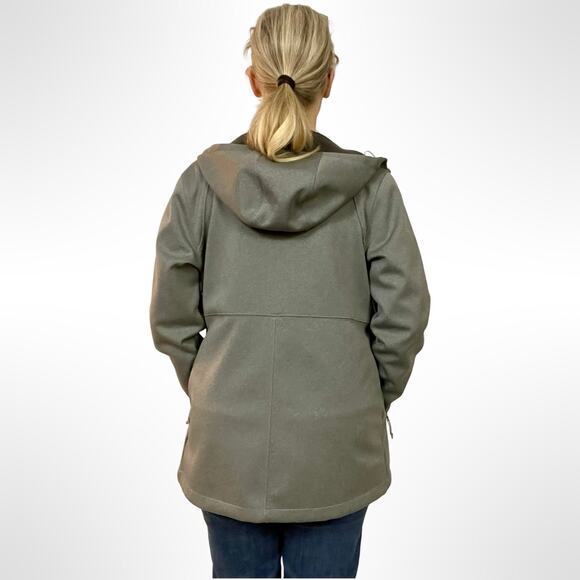 The North Face Apex Risor Hooded Jacket Women’s M WindWall Fleece Gray - Picture 4 of 9